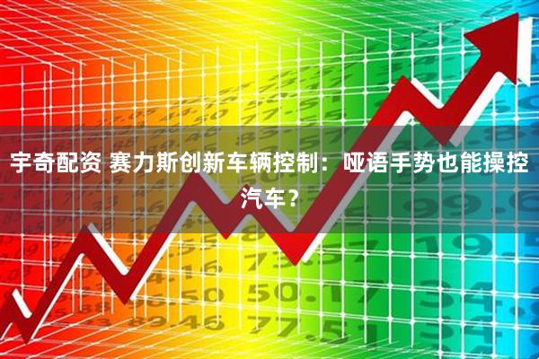 宇奇配资 赛力斯创新车辆控制：哑语手势也能操控汽车？
